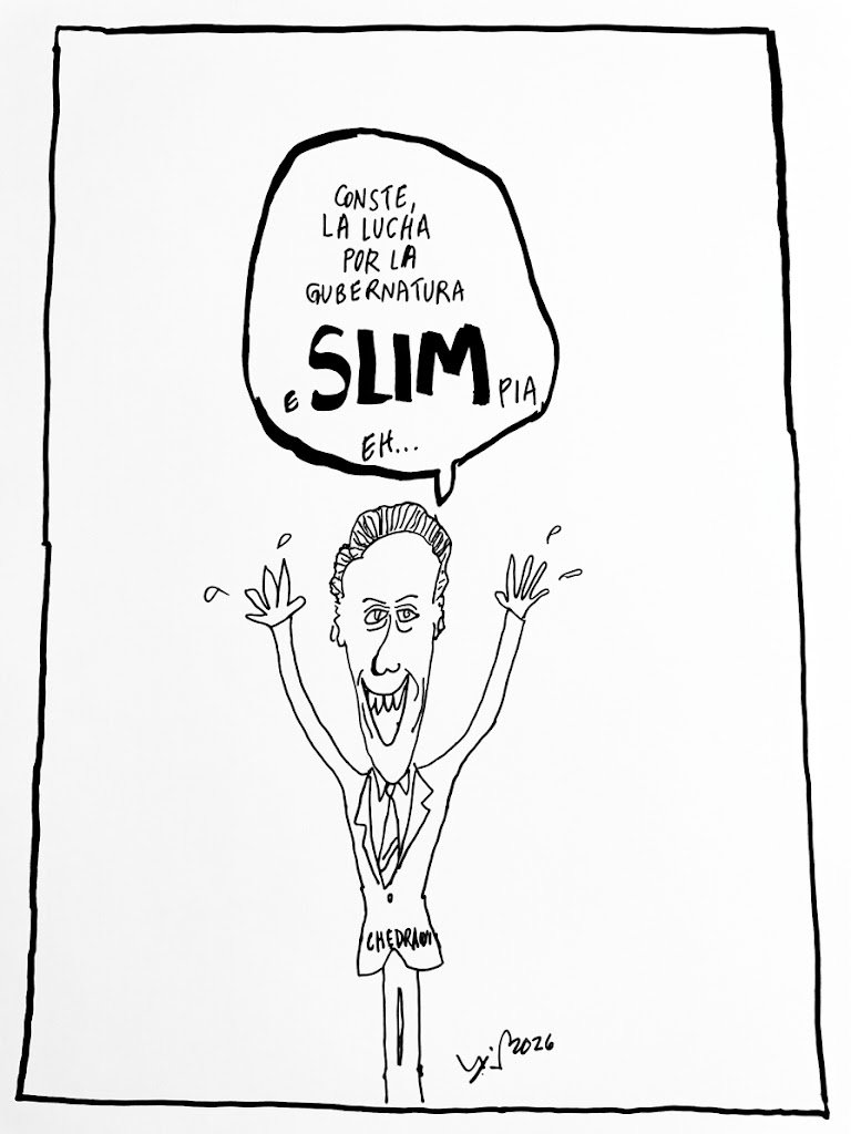 Caricatura de Xavier Gutiérrez: Chedraui y la carrera por la gubernatura